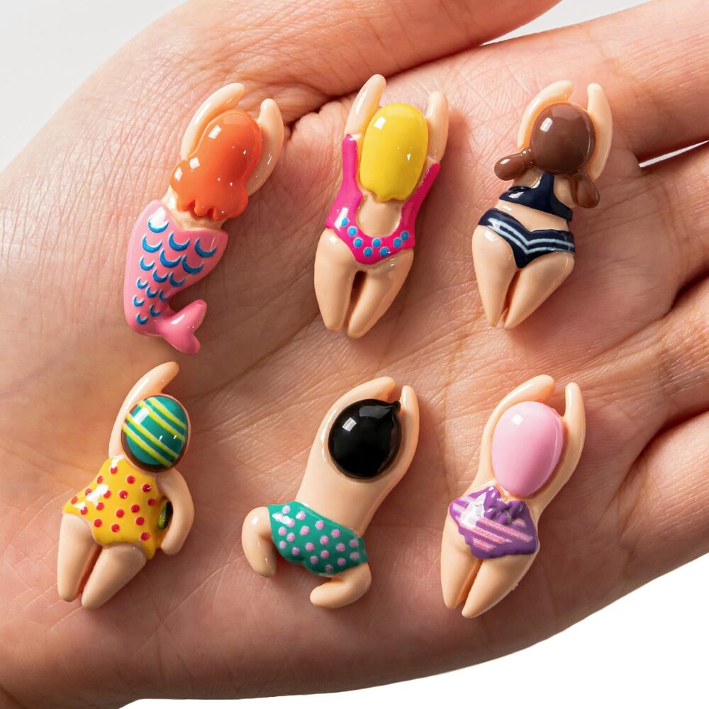 4556 Miniature Swimmers Figurines Epoxy Art Children Resin Inlay Casting